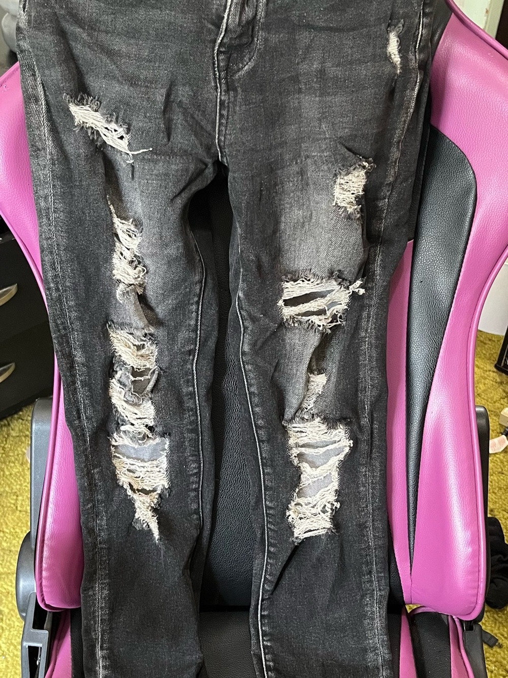 Women’s Black Ripped Skinny Jeans - Distressed Slim Fit